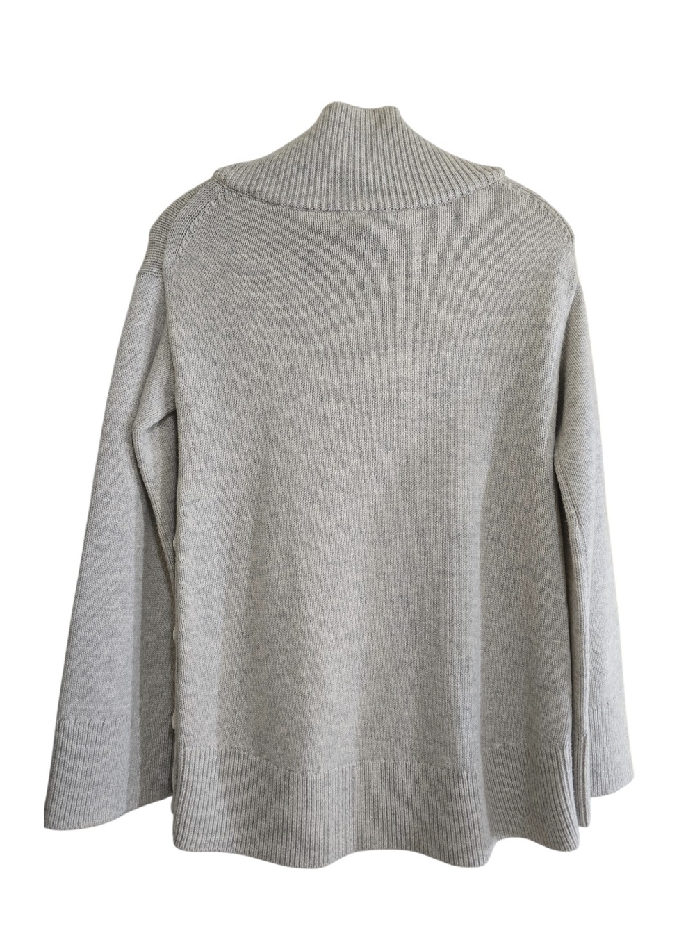 Rag & Bone Phyllis Gray Wool Cashmere Blend Side Button Mock Neck Sweater XXS - Picture 4 of 5